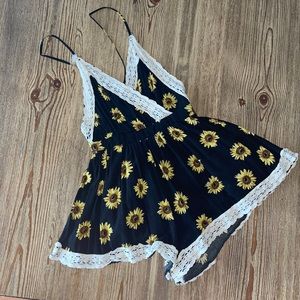 Paper heart daisy romper